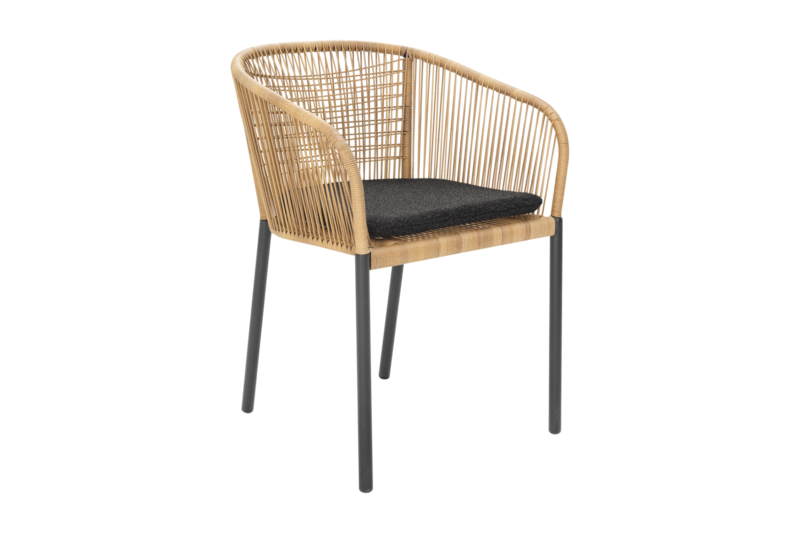 Delta fauteuil Anthracite/Teddy Black