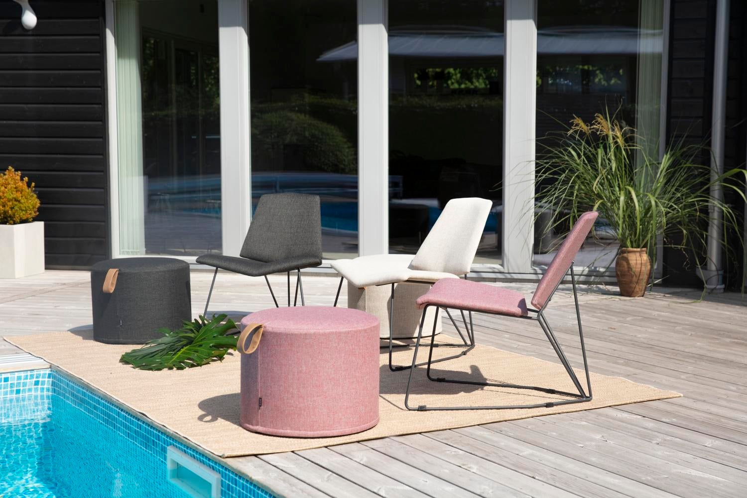 Pollux fauteuil Anthracite/Sand