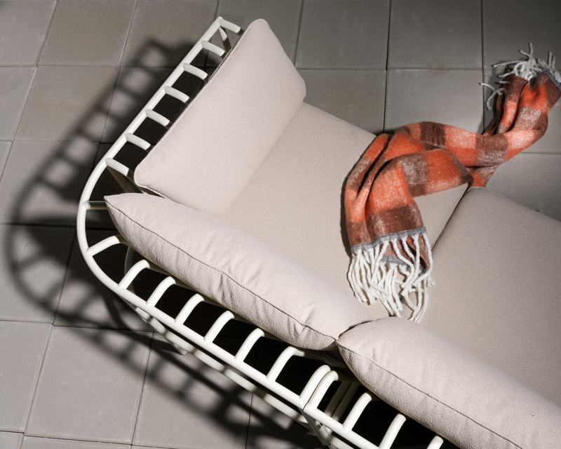 Collier partie centrale Pearl White/Teddy Beige