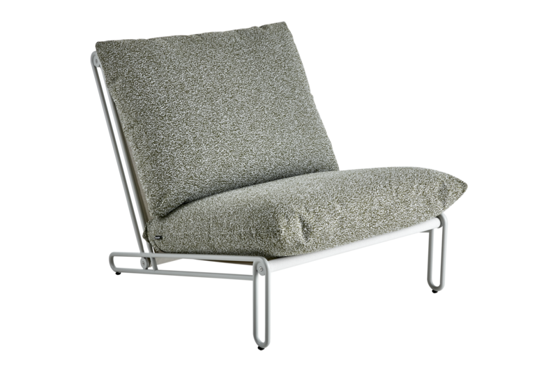 Blixt fauteuil lounge Light Grey/Teddy Verde