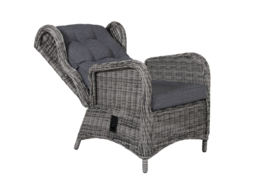 Rosita fauteuil avec dossier réglable Gris/gris