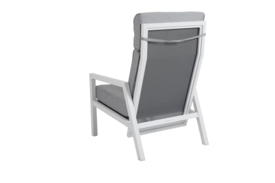 Belfort fauteuil avec dossier réglable Blanc/Pearl grey