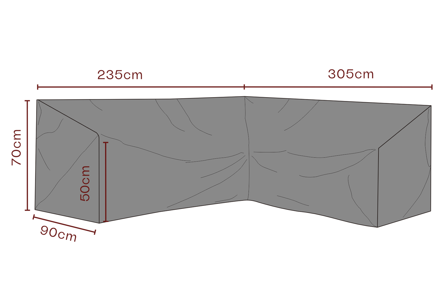 Cover canapé d’angle Black-Breathable