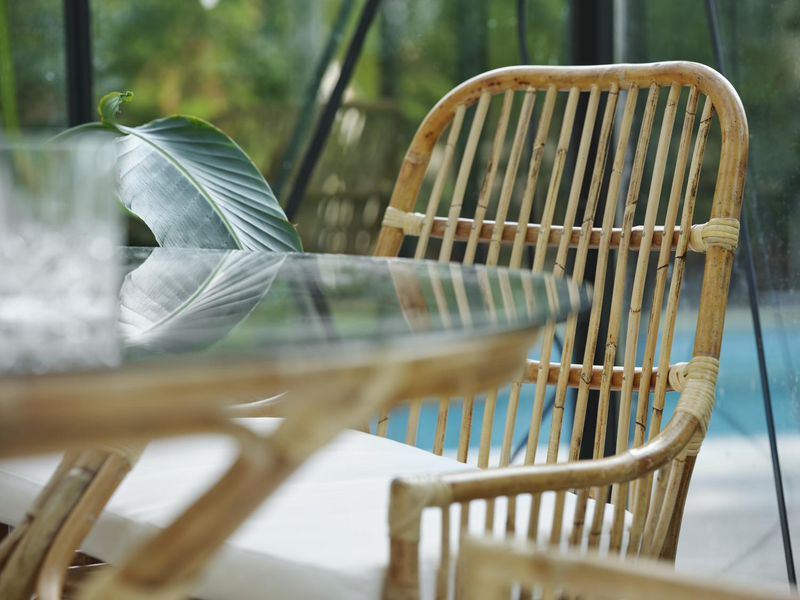 Vallda chaise de table Couleur naturelle/blanc