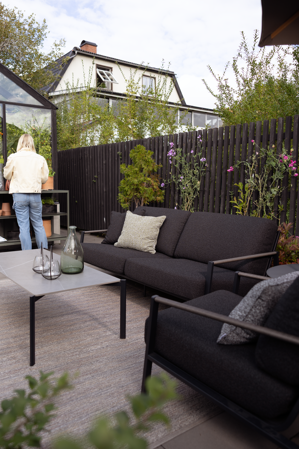 Lyra Canapé 2,5 places Noir/Teddy Black