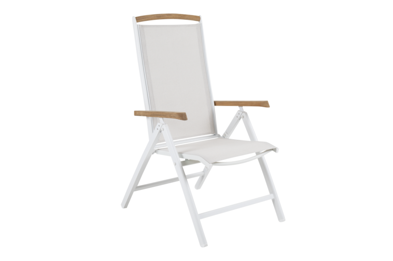 Andy fauteuil avec dossier réglable Blanc/blanc