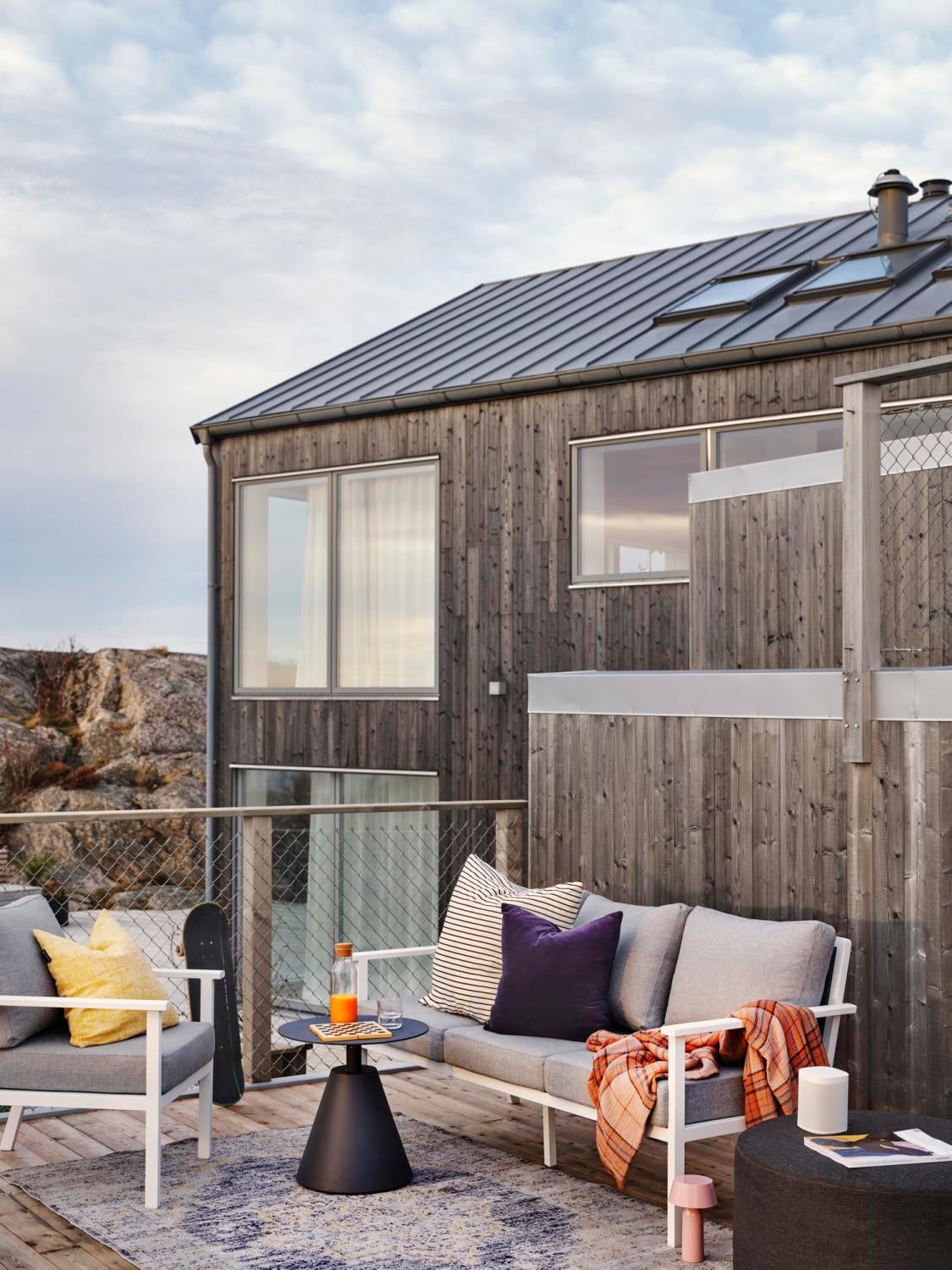 Samvaro High fauteuil Blanc/Pearl grey