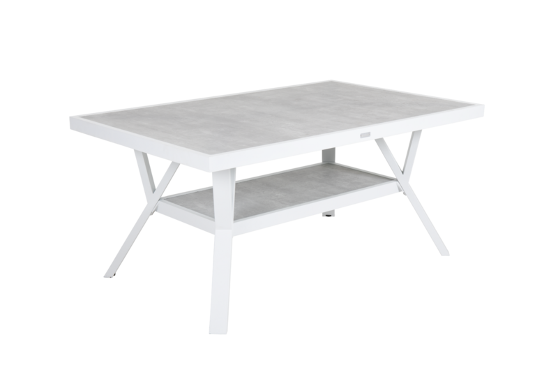 Samvaro table salon Blanc/gris