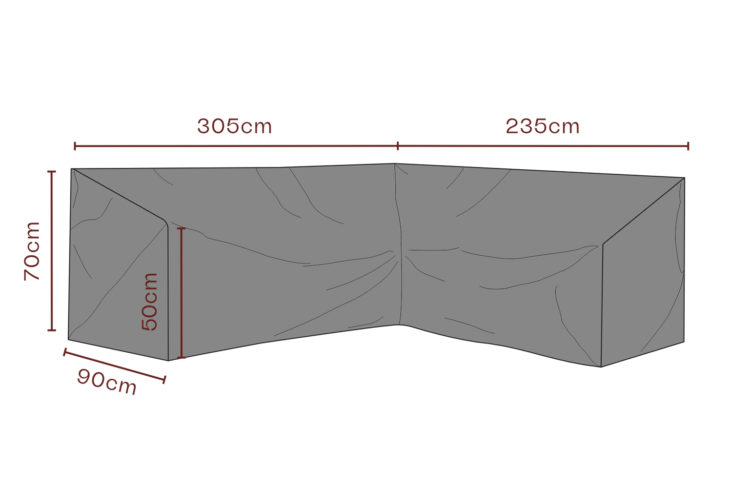 Cover canapé d’angle Black-Breathable