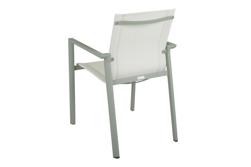 Delia fauteuil Dustygreen_Offwhite