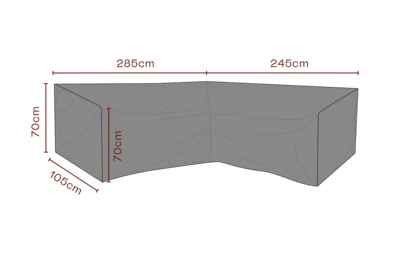 Cover canapé d’angle Noir