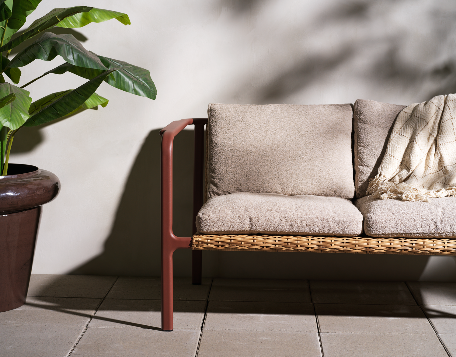 Motty Canapé 2 places Zin Red/Teddy Beige