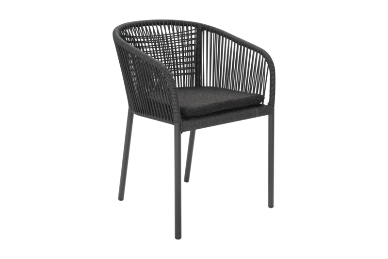 Delta fauteuil Anthracite/Teddy Black