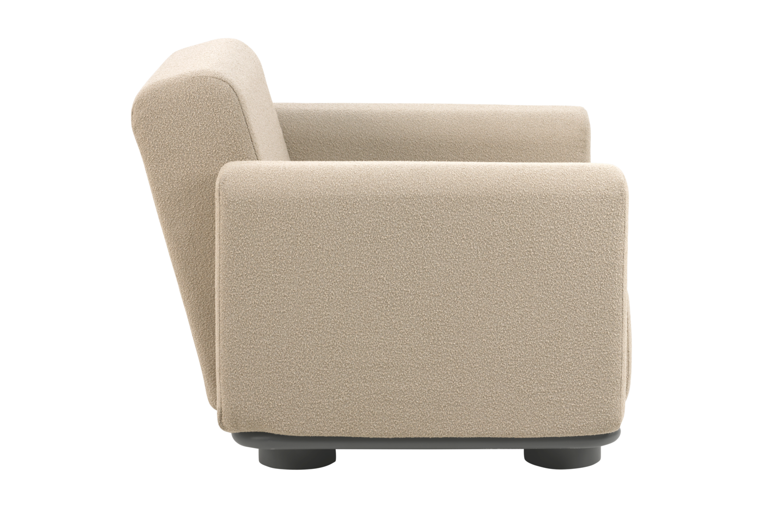 Bolster fauteuil Anthracite/Teddy Beige