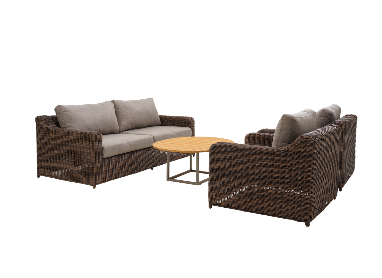 Olive table salon Khaki/Bamboo