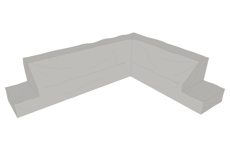 Cover canapé d’angle Gris