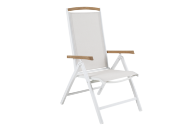 Andy fauteuil avec dossier réglable Blanc/blanc