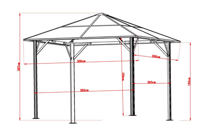 Scopello Pavillon de jardin Blanc/ beige