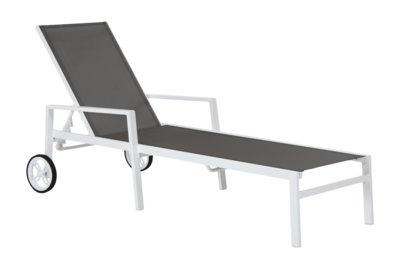 Leone chaise longue Blanc/gris