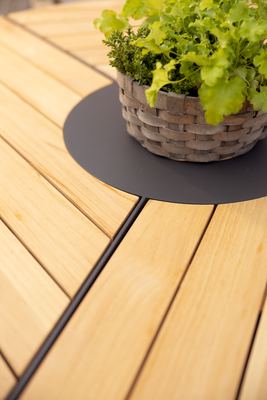 Peace Wood table à manger Anthracite/Teak