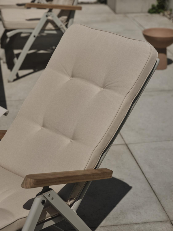 Andy fauteuil avec dossier réglable Light Grey/Off-White