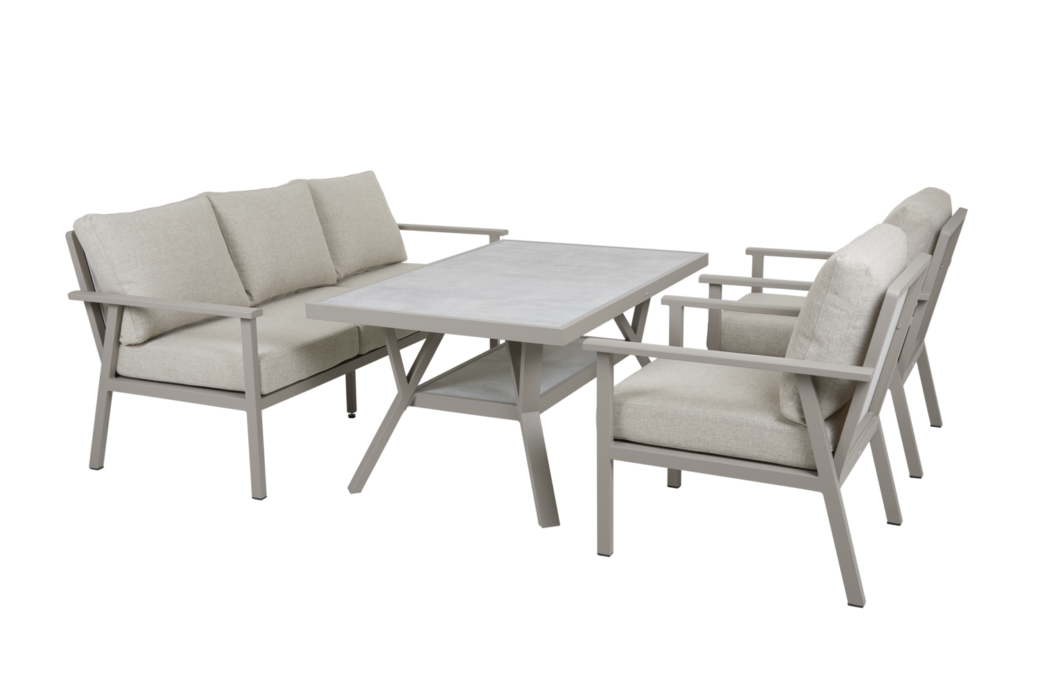 Samvaro High Canapé 3 places Khaki/Sand