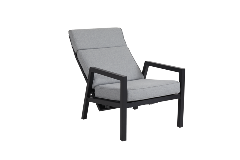 Belfort fauteuil avec dossier réglable Noir/Pearl Grey