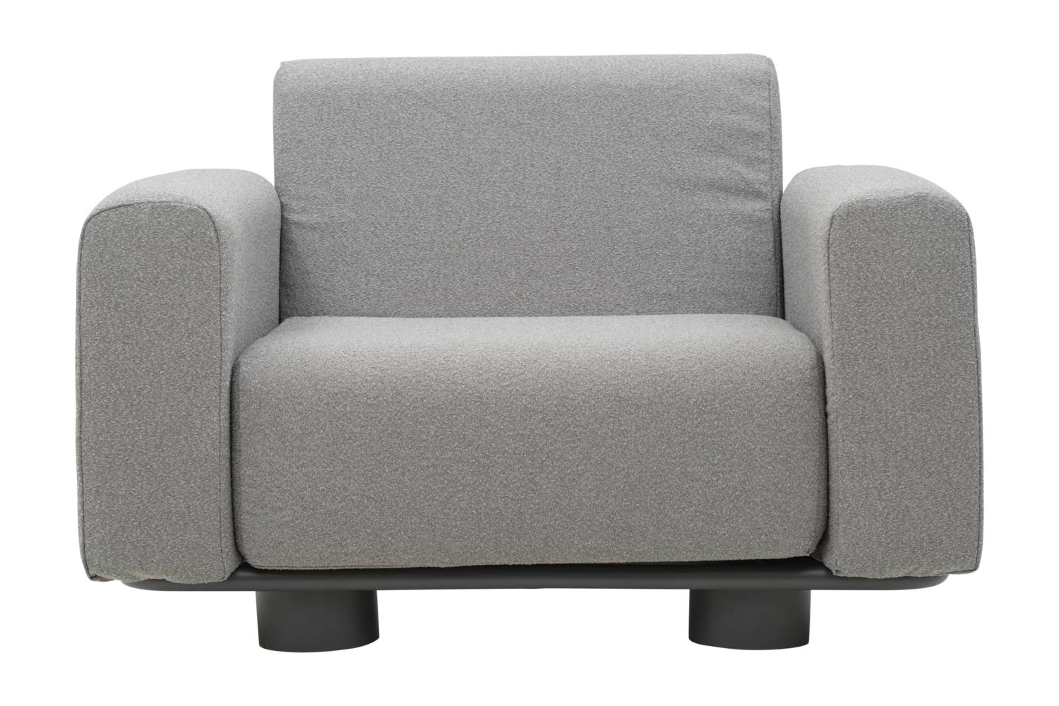 Bolster fauteuil Anthracite/Teddy Grey
