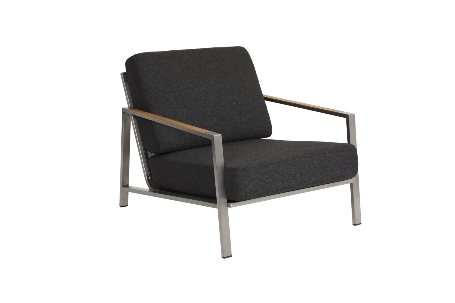 Naos fauteuil Acier inoxydable/Presque noir