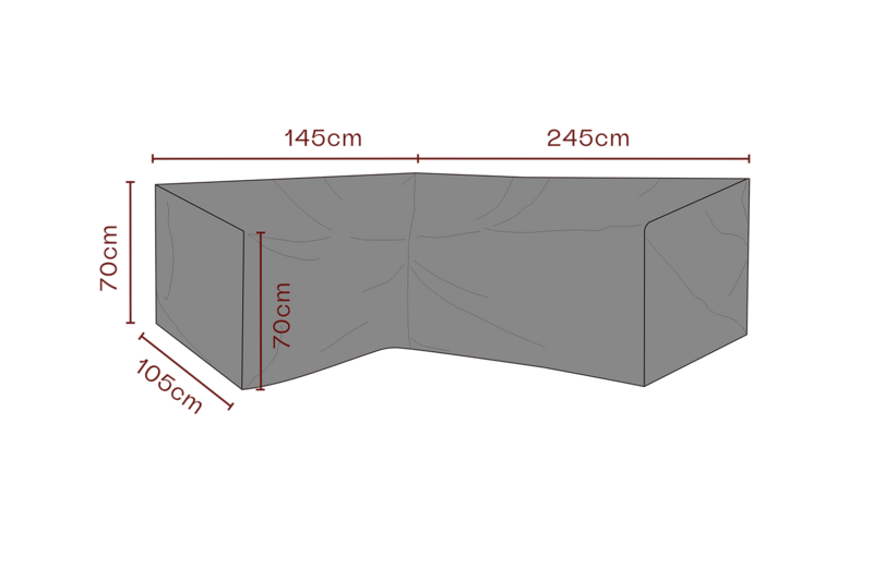 Cover canapé d’angle Noir