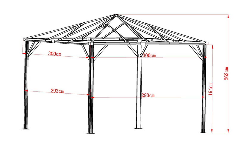 Biella Pavillon de jardin Anthracite/khaki