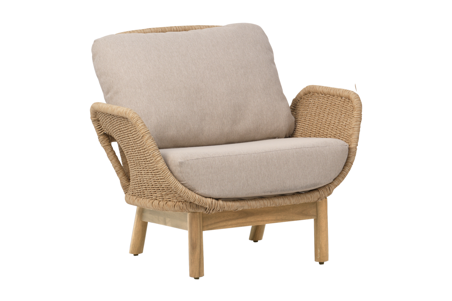 Lily fauteuil Twist Straw/Plush Wheat