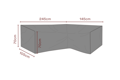 Cover canapé d’angle Noir