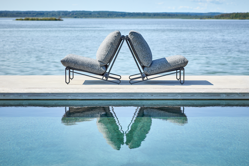 Blixt fauteuil lounge Noir/Teddy Ant