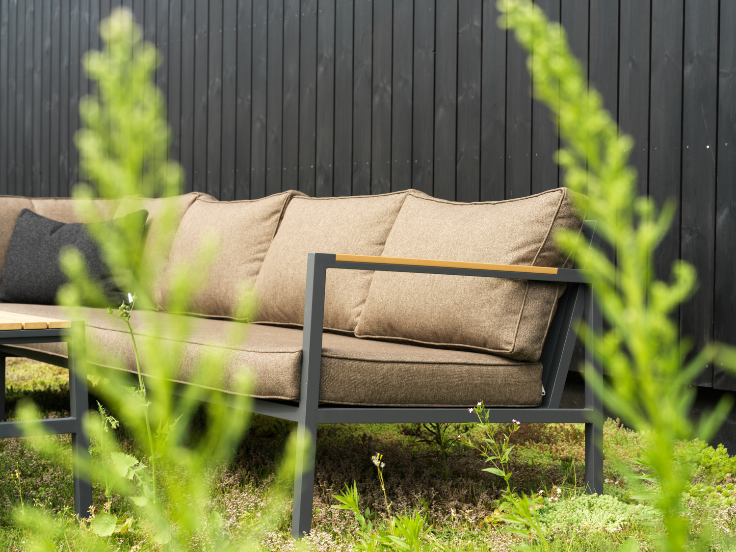 Cap salon de jardin Anthracite/Marron