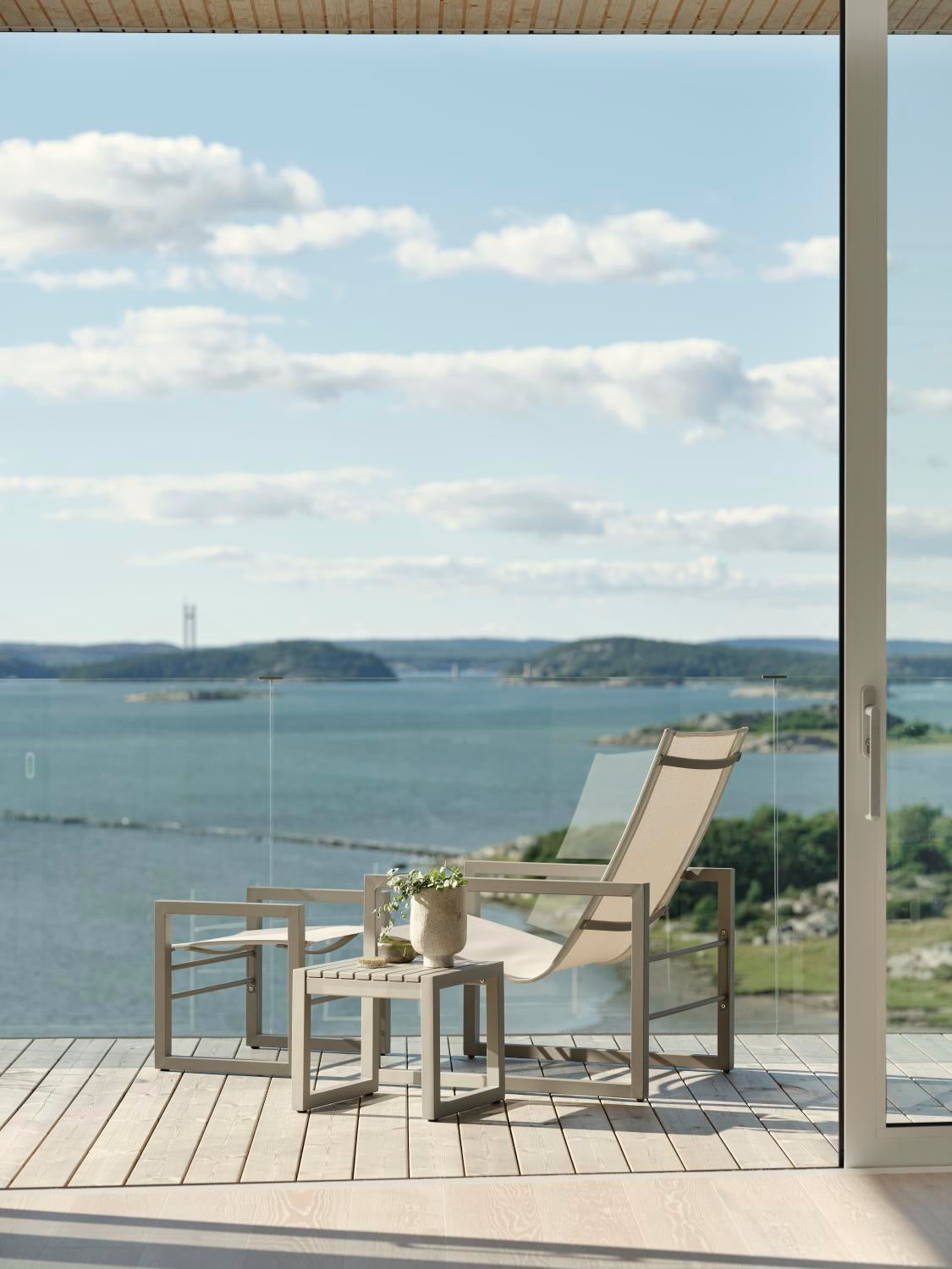 Vevi repose-pieds Khaki/Off-white