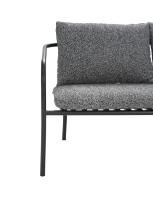 Bendt Canapé 2 places Noir/Teddy Ant