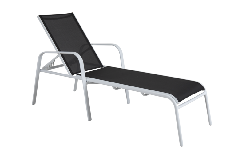 Rana chaise longue Blanc/noir