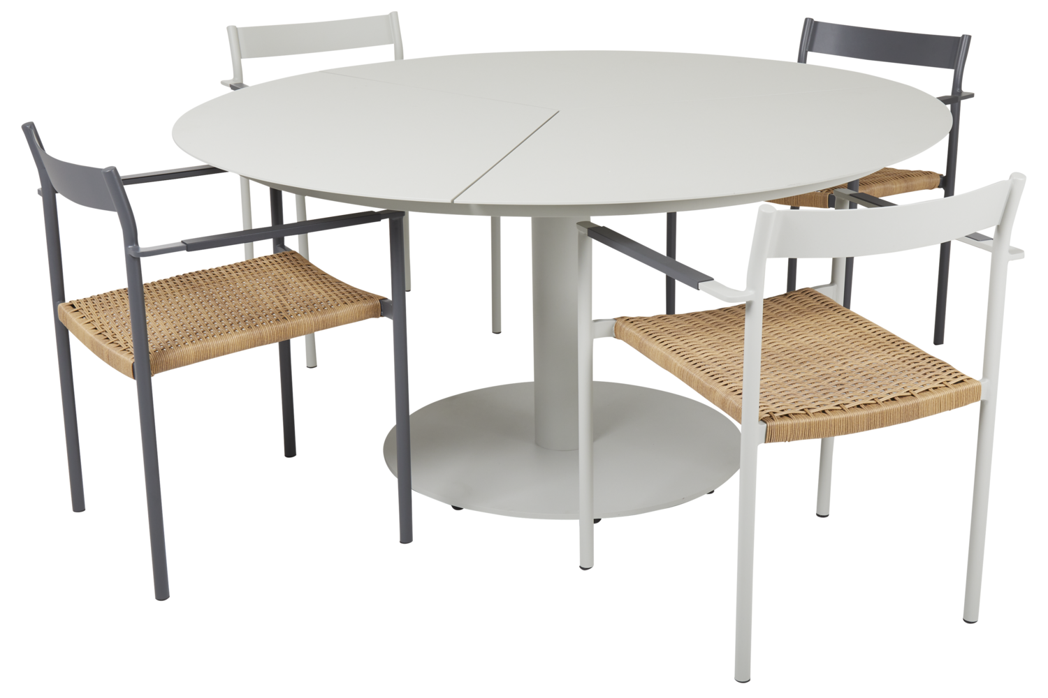 DK chaise de table Light Grey/Natur