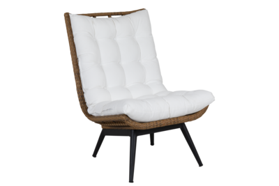 Covelo fauteuil lounge Couleur naturelle/blanc