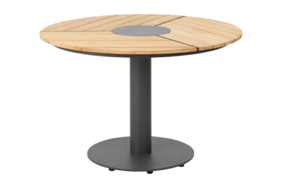 Peace Wood table à manger Anthracite/Teak