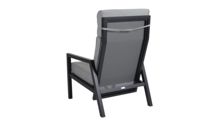 Belfort fauteuil avec dossier réglable Noir/Pearl Grey