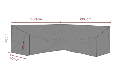 Cover canapé d’angle Black-Breathable