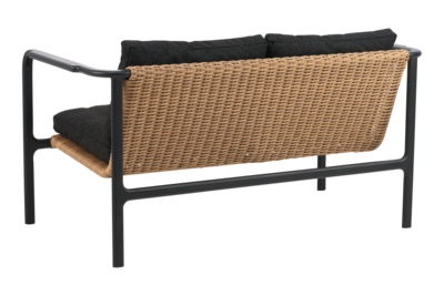 Motty Canapé 2 places Noir/Teddy Black