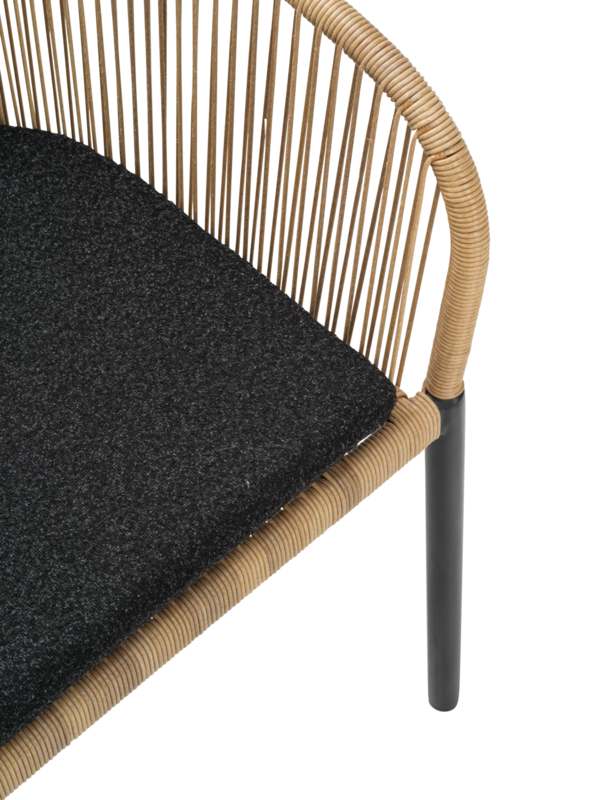 Delta fauteuil Noir/Teddy Black