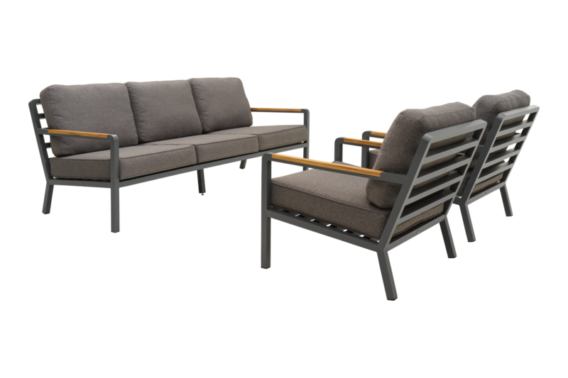 Nova salon de jardin Anthracite/Soft Dawn