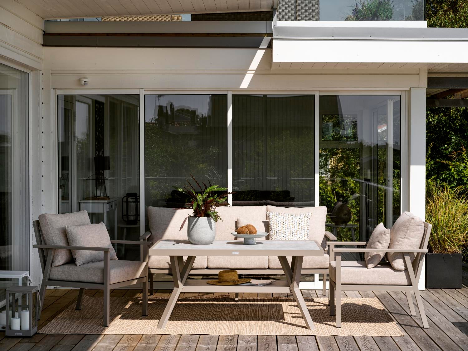 Samvaro High Canapé 3 places Khaki/Sand