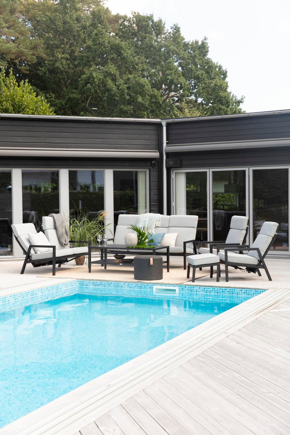 Belfort fauteuil avec dossier réglable Noir/Pearl Grey