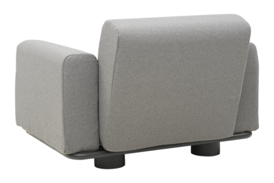 Bolster fauteuil Anthracite/Teddy Grey