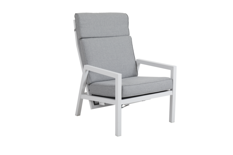 Belfort fauteuil avec dossier réglable Blanc/Pearl grey